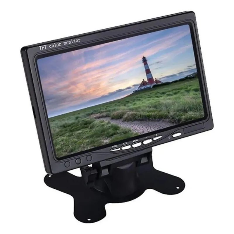 Tela Monitor Digital Lcd 7 Colorida - Hdmi - Vga - Av Cor Pr