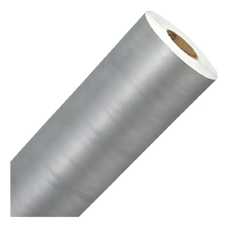 3x Adesivo Estilizado Aço Escovado Prata 100 X 50 Cm