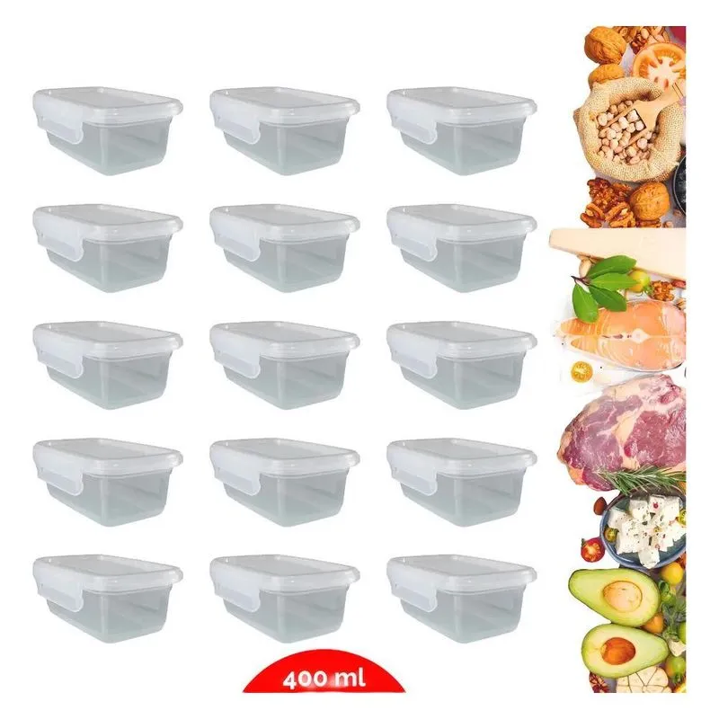 3x Kit 12 Pote Marmita Reutilizável Comida Congelador Freeze
