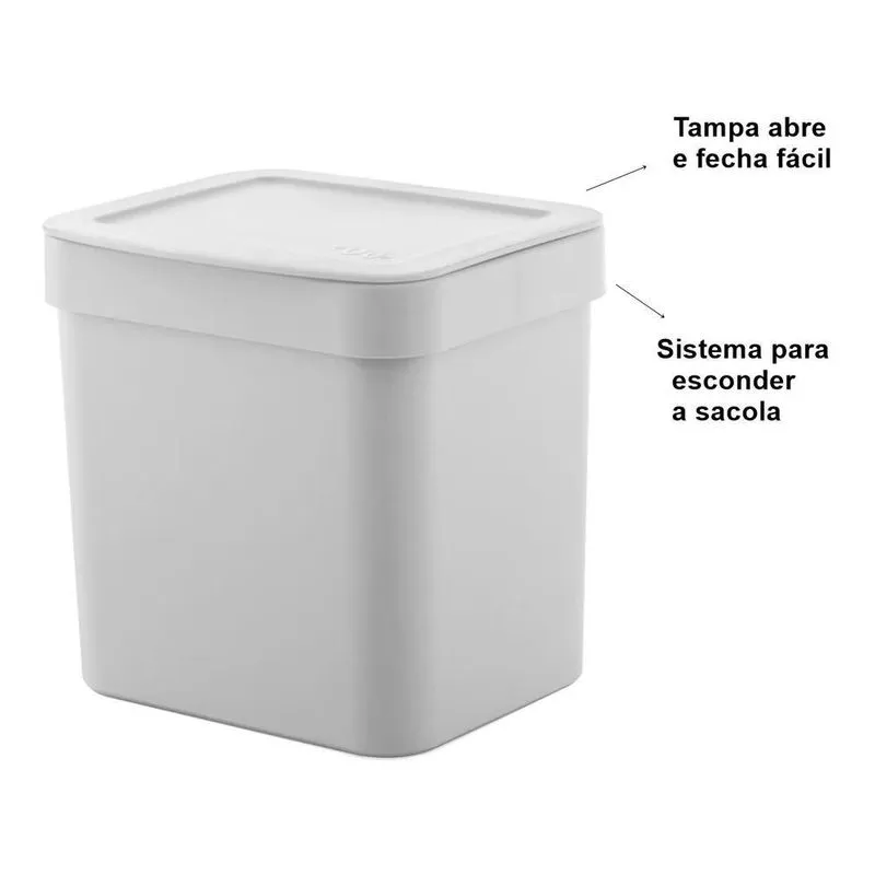 5x Lixeira Suspensa Lixeira De Pia Cozinha Cor Branco