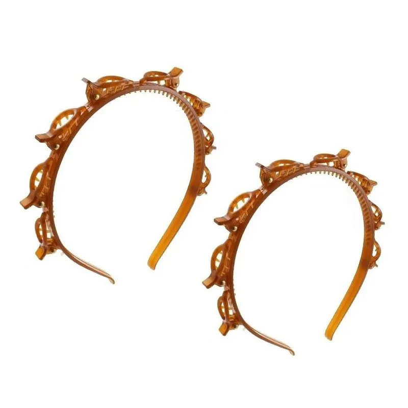 Kit 2 Tiaras Com Presilha Para Cabelo Penteados Blogueira