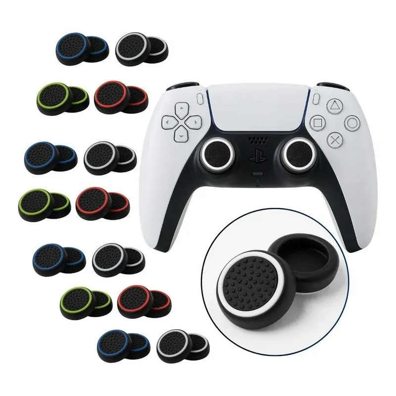 5x Kit 8 Grip Analógico Ps5 Ps4 Xbox Antiderrapante Controle