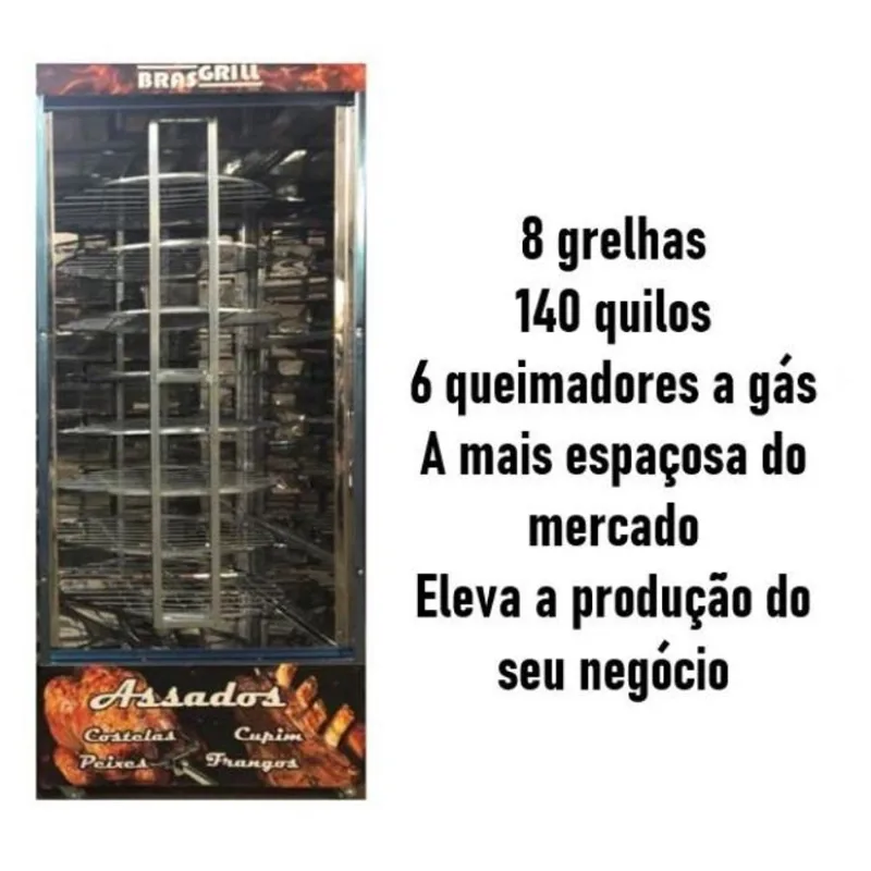 Máquina de assar frangos e carnes 140kg