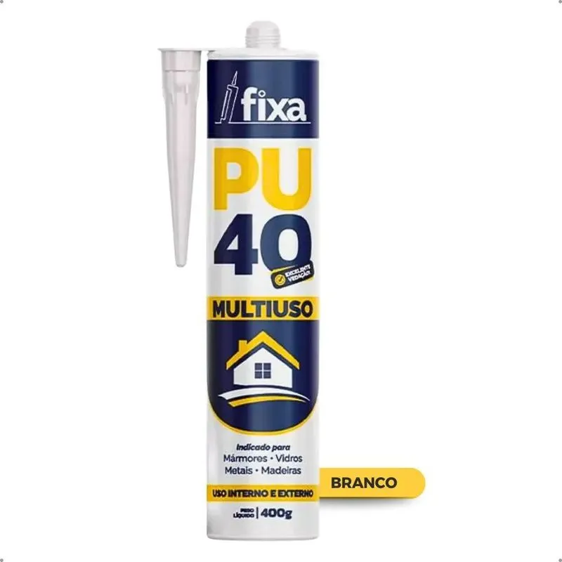 2x Adesivo Pu 40 Selante Poliuretano Multiuso 400g Fixa