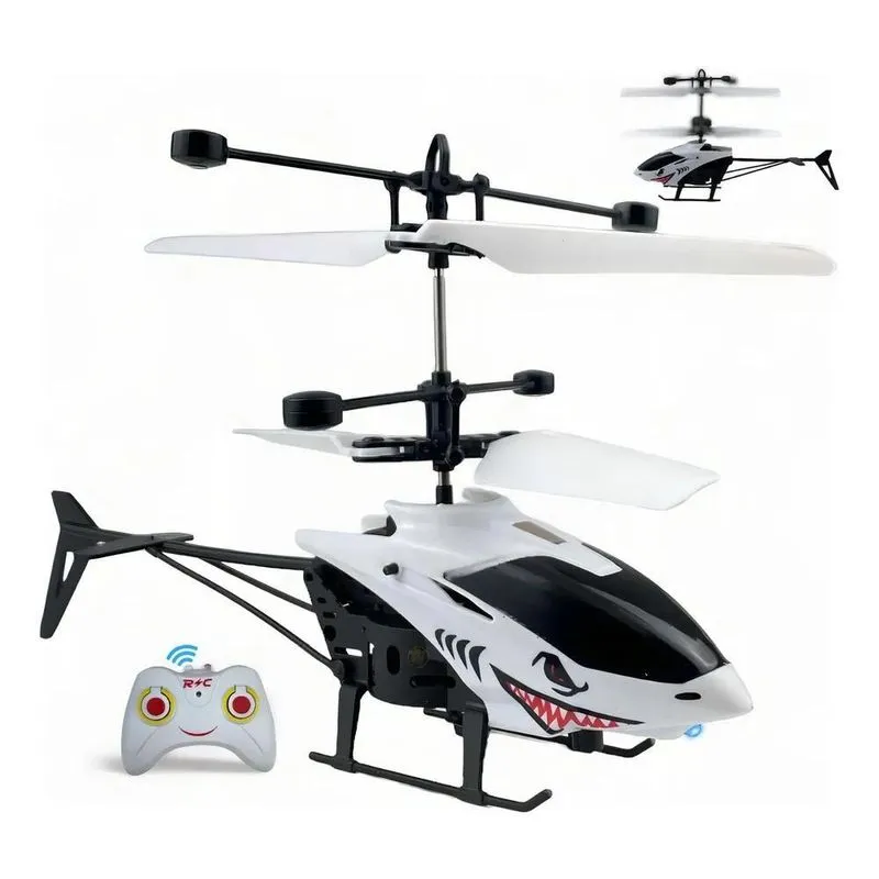 2x Helicóptero Com Controle Recarregável Brinquedo Presente