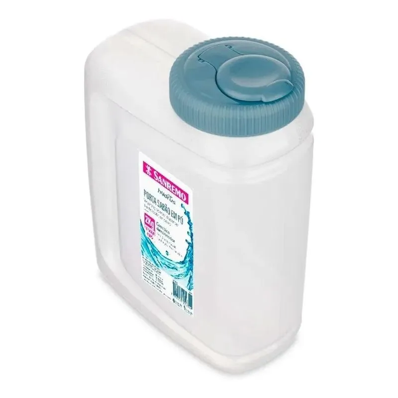 2x Porta Sabão Em Pó Pote Para Organizar Lavanderia 2kg