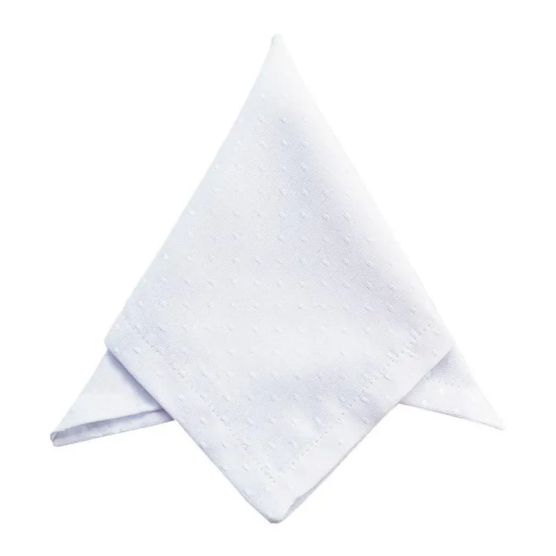 Guardanapo De Tecido Poá Branco 40x40cm