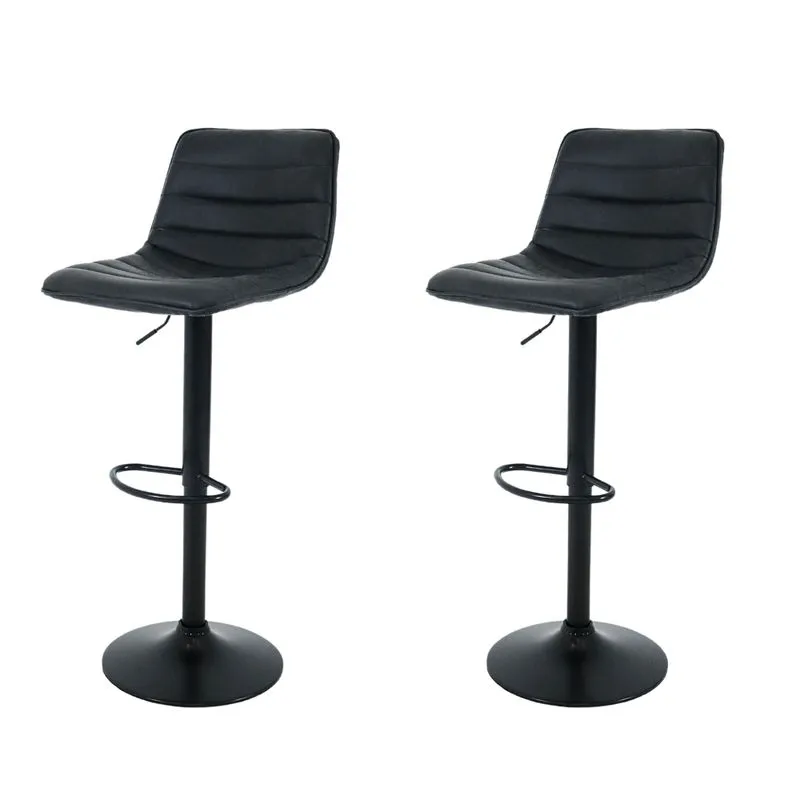 Kit 2 Banquetas Altas Giratória Para Cozinha Éssen Preto
