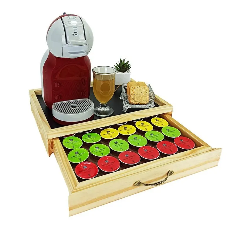 Bandeja Porta Cápsulas De Café Dolce Gusto Com Gaveta Cr24