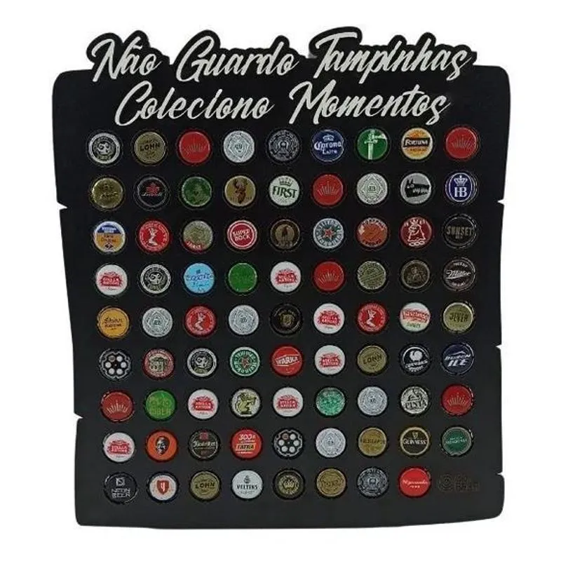 Porta Tampinhas Não Guardo Tampinhas Coleciono Momentos 80