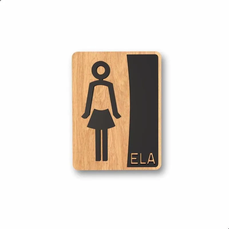 Plaquinha Para Banheiro Placas Com Escrita Branca Ou Preta