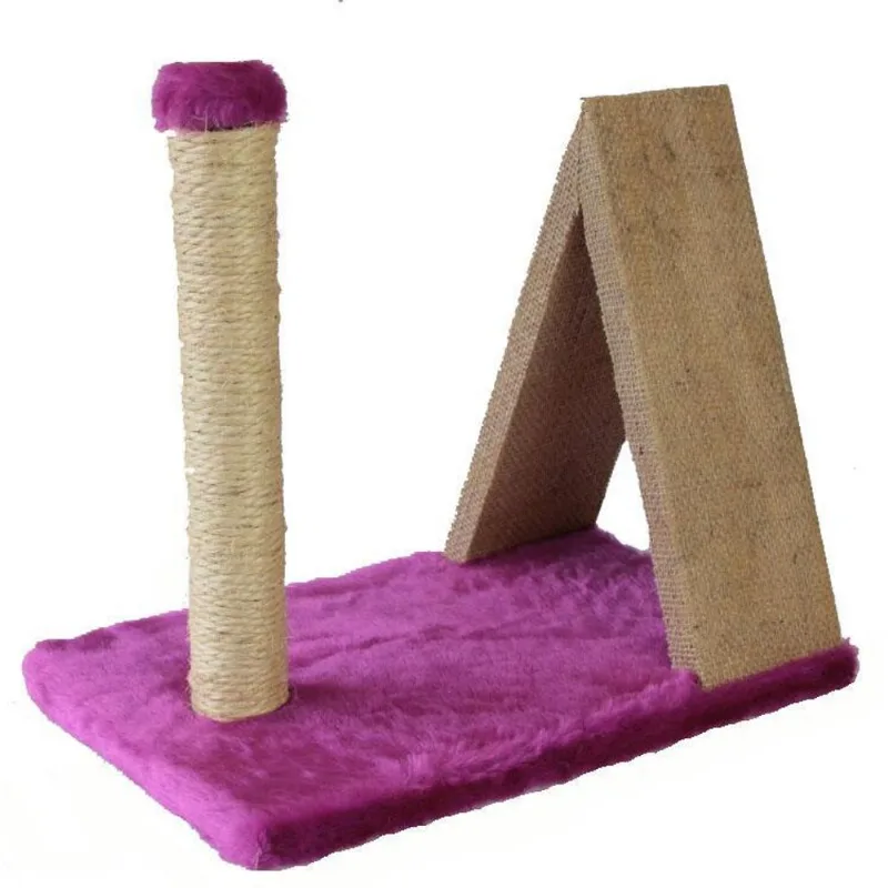 Arranhador Mini Poste Com Triângulo - Roxo