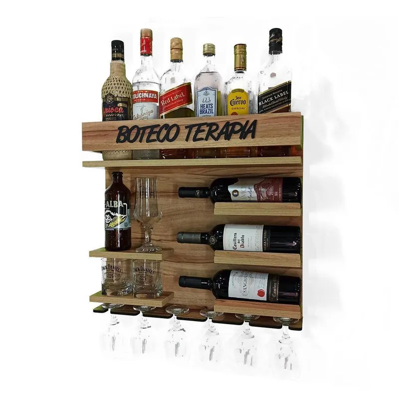 Barzinho Adega Parede - Boteco Terapia - 54 X 51 Nogueira