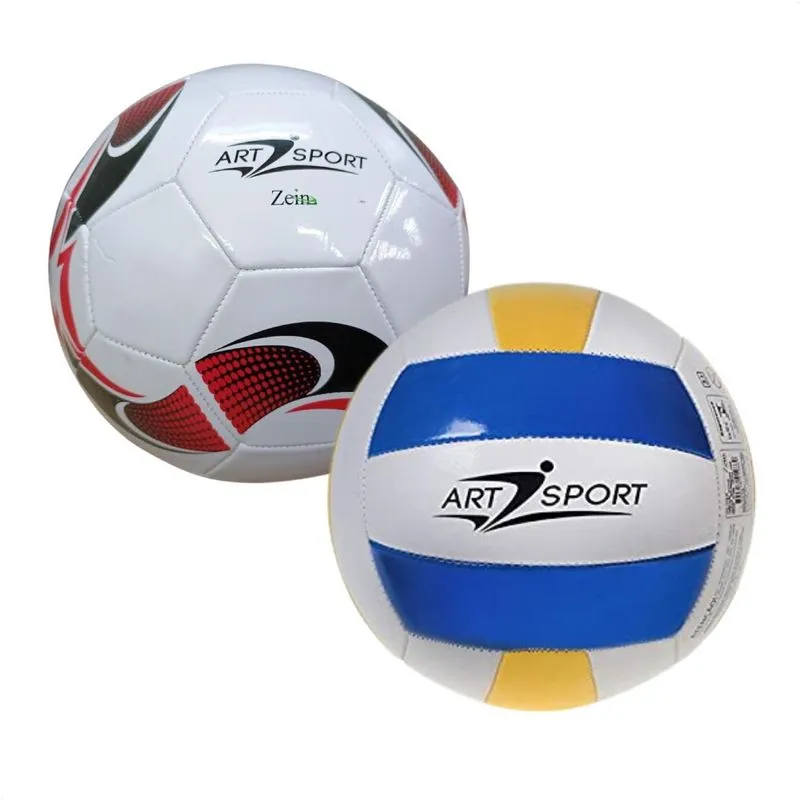 Bola Vôlei De Praia + Bola Futebol Tamanho Oficial Branca