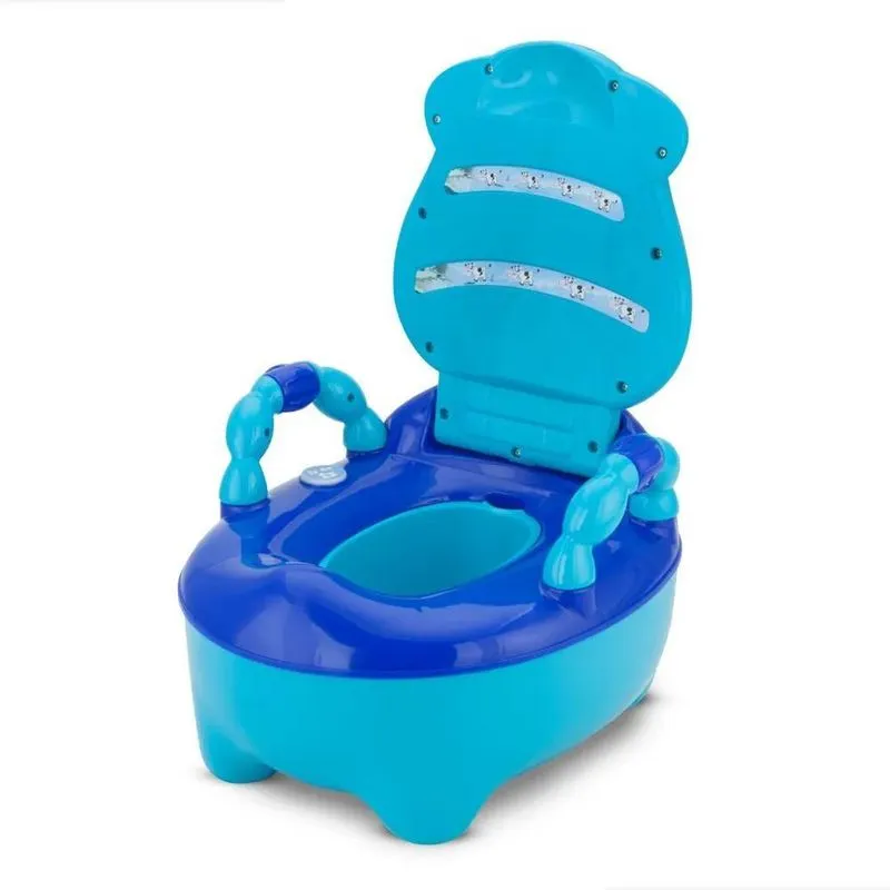 Troninho Infantil Pinico Azul Musical Fazenda Musical Prime