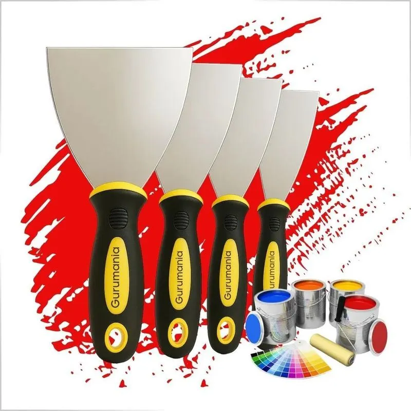 Kit Espatula Para Gesso Rejunte Massa De Vidro Raspar Parede