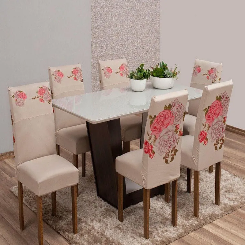 Kit Com 6 Capa Para Cadeiras Jantar Paris Estampa 6
