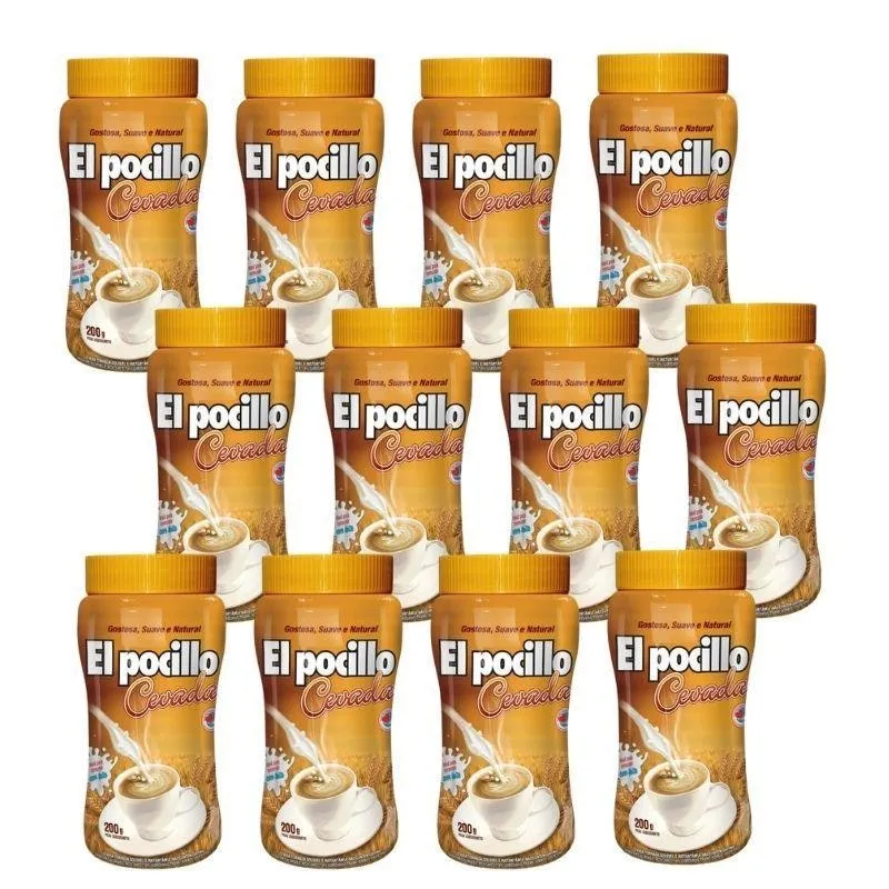 Kit 12 Cevadas Solúvel El Pocillo 200g Sem Cafeína 12 Un