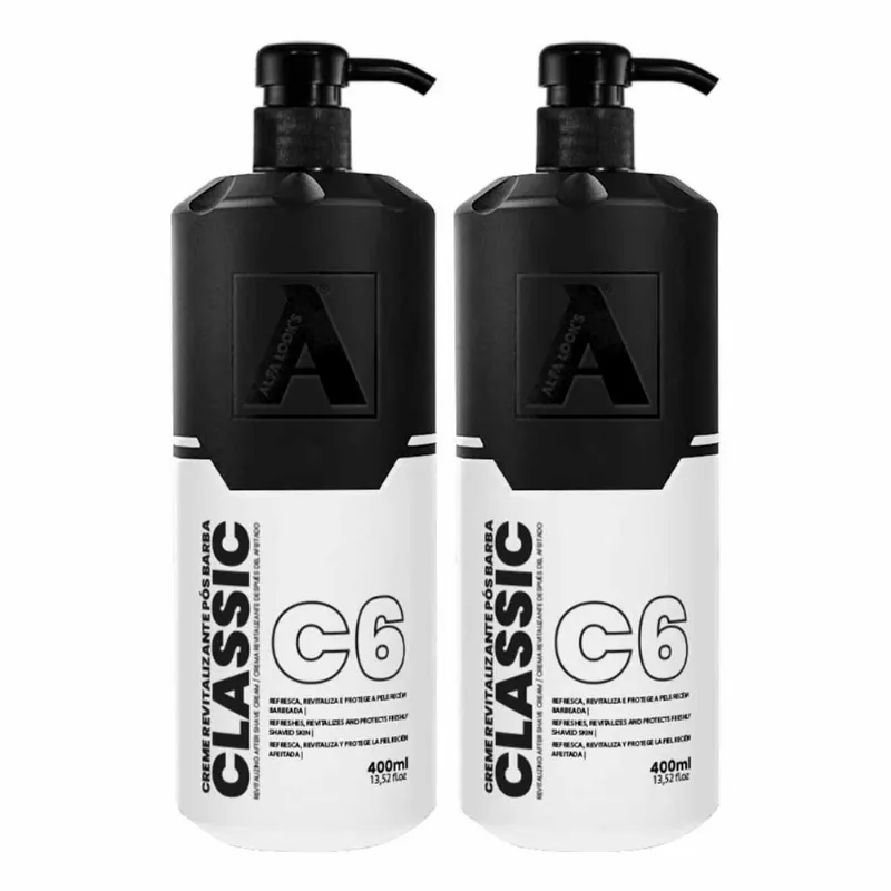 Kit 2x Creme Pós Barba Classic C6 350ml Alfa Look's