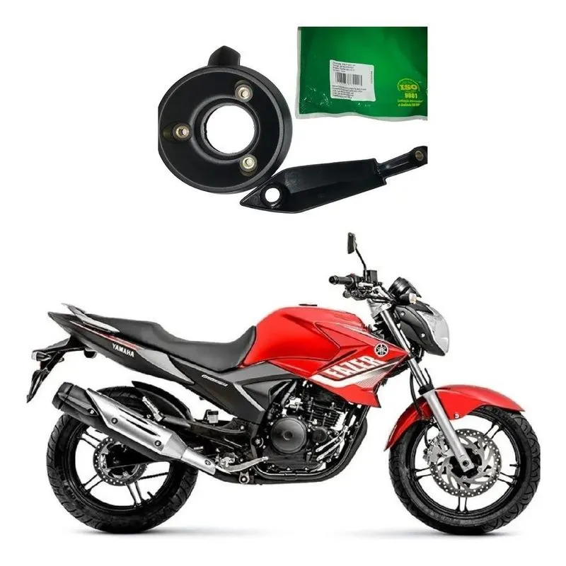 3x Protetor Escape Fazer 250 2011 Até 2017 Bocal + Curva