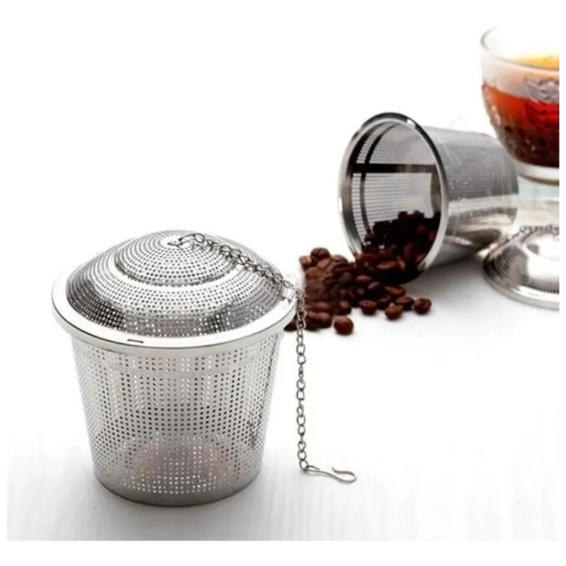 Infusor Coador Filtro Reutilizável Cesto Aço Inox Para Chá