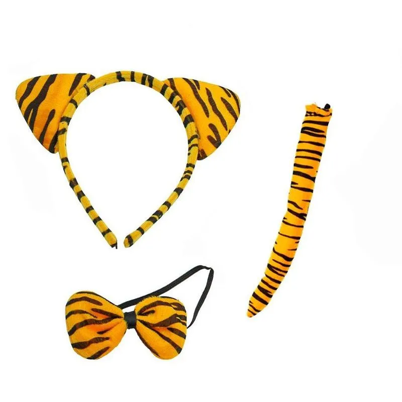 Tiara Arco Mascara Fantasia - Carnaval Halloween - Tigre