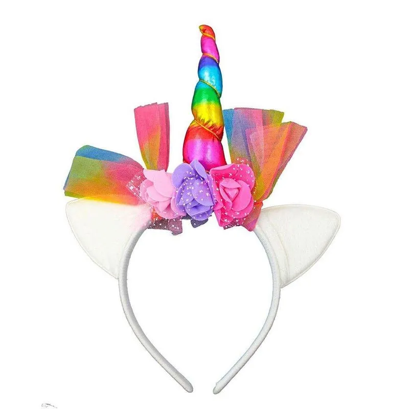 Tiara Arco De Fantasia Para Carnaval E Halloween - Unicornio