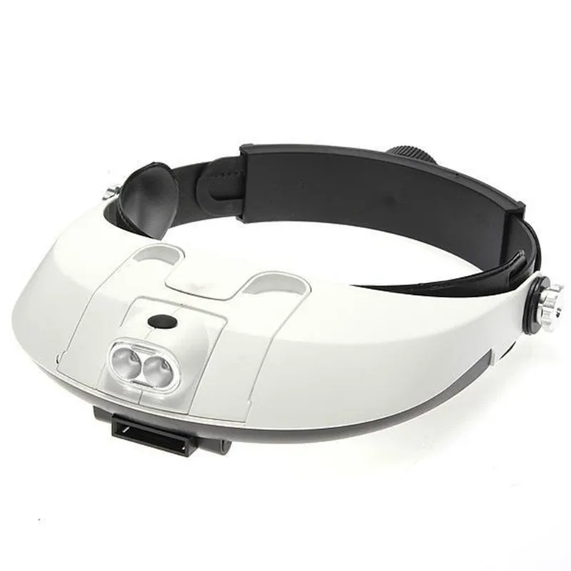 Lupa De Cabeça Com 5 Lentes De Aumento E Luz Led