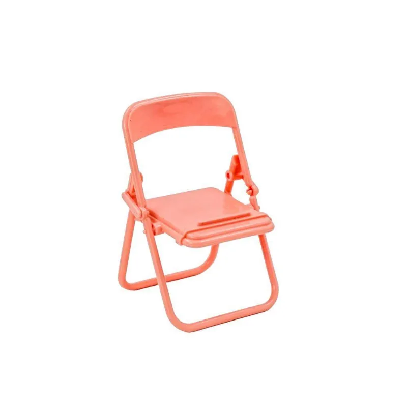 Suporte Celular Formato Cadeira Portatil Dobravel De Mesa Criativo Rosa