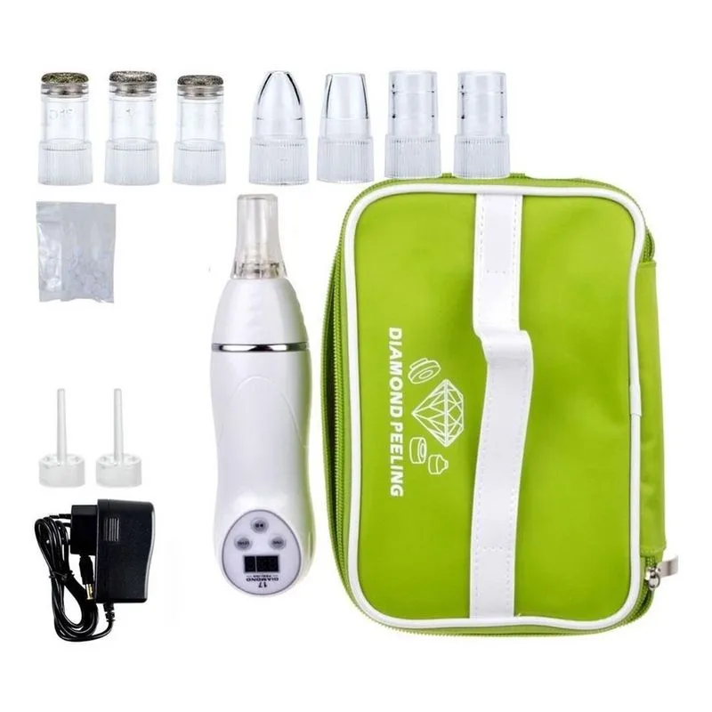 Peeling Diamante Dermoabrasão Facial Remove Cravos Espinhas Bivolt Unissex Profissional Peeling Diamante Dermoabrasão Sucção Remover Cravos Espinhas