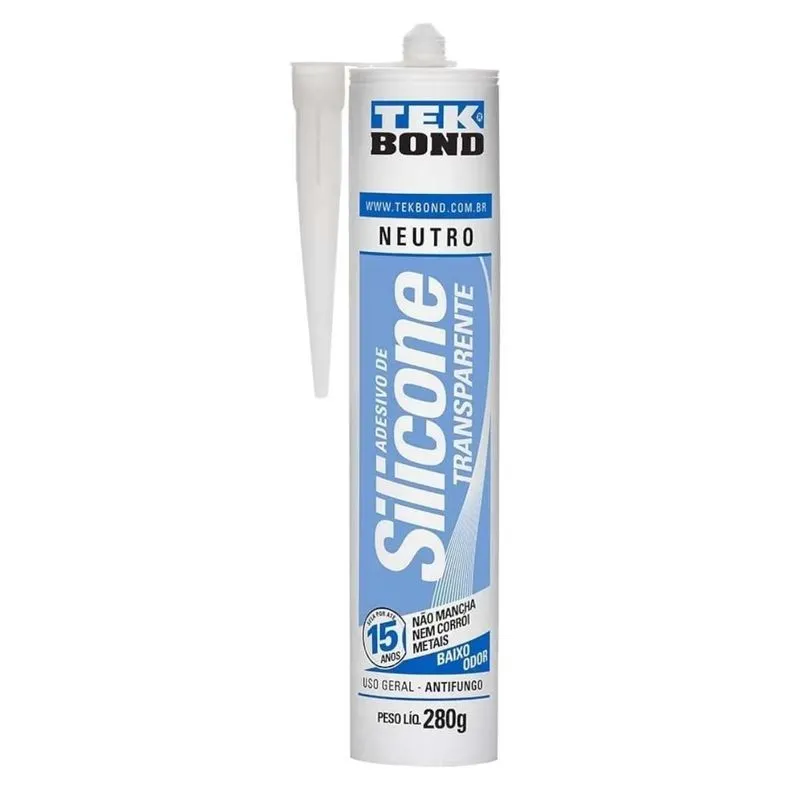 Silicone Transparente Tekbond - Adesivo Multifuncional
