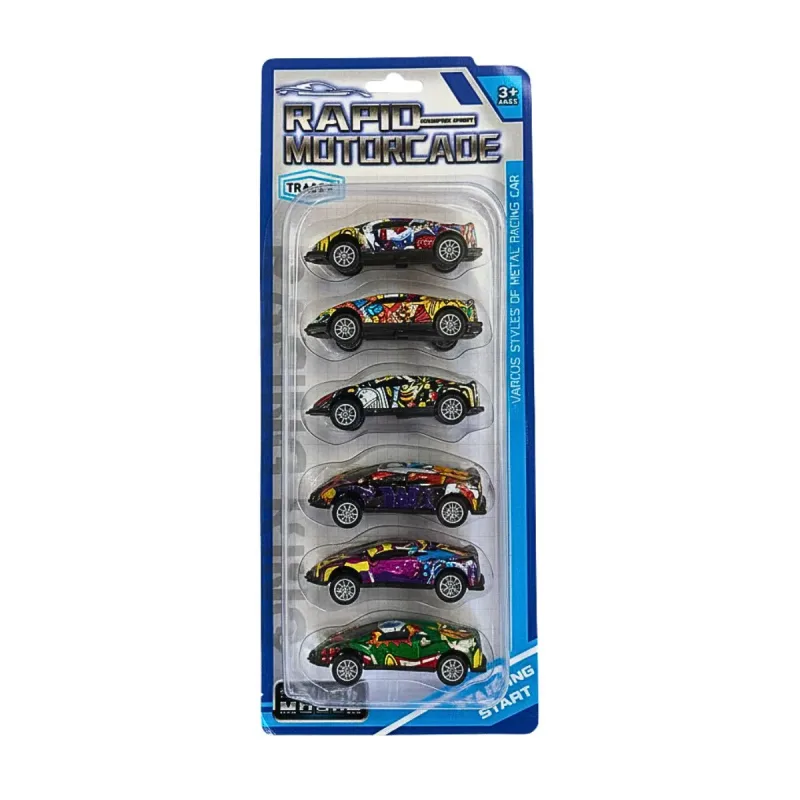 Carrinho Rapid Motorcade Winmax com 6 Unidades Re Winx-855