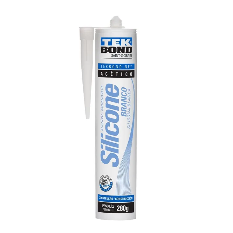 Silicone Branco Tekbond - Selante Tixotrópico - Uso Geral