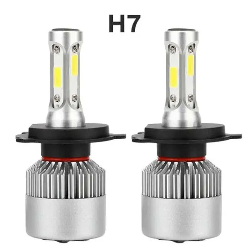 Par Lâmpada Automotiva H7 Super Led Efeito Xenon Farol Carro