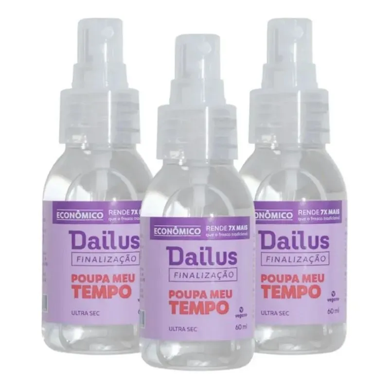 Kit 3 Spray Secante Esmalte - Poupa Meu Tempo 60ml - Dailus