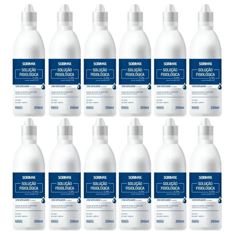 Soro Fisiológico 250Ml Farmax Com Tampa Com 12Un