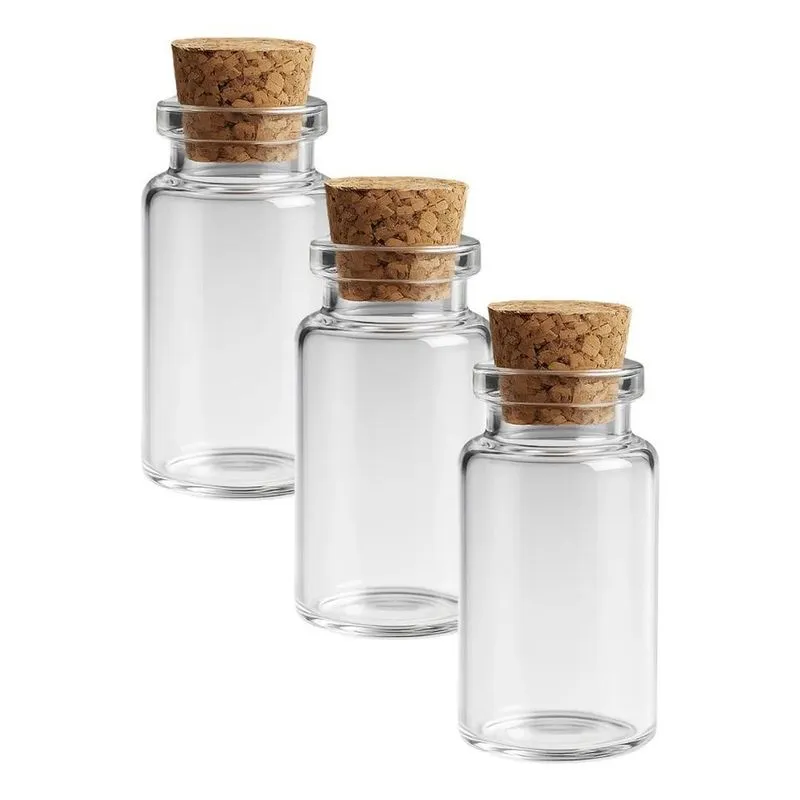 3x 50 Frasco De Vidro 15 Ml Garrafinha Potinho Sais C/rolha