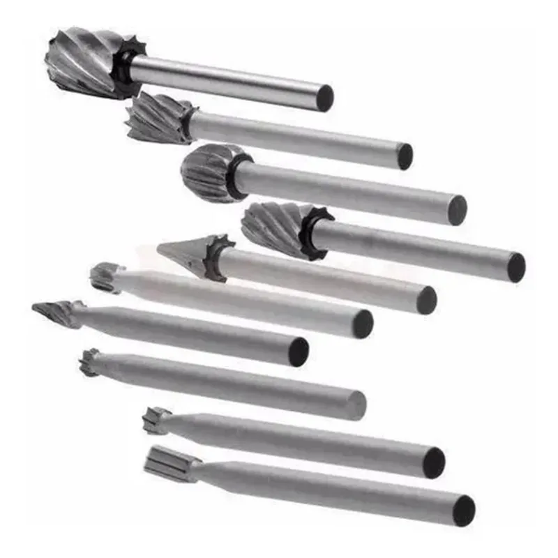 Kit 10 Limas Rotativas Tungstênio Gravação Dremel Retifica