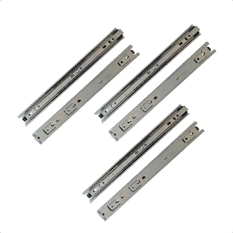 6 Corrediças Telescópicas 35Cm Gaveta Trilho Zinca. 3 Pares