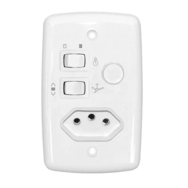 Controle Ventilador De Teto 4x2 110v 220v Bivolt Tomada 10a