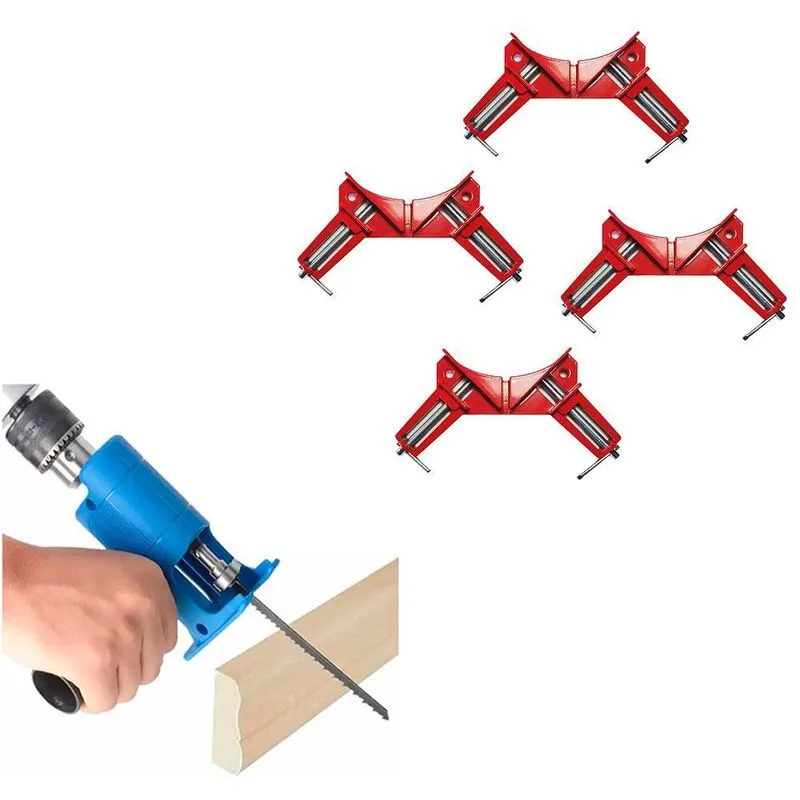 Kit 4 Grampos Angular + Adaptador Tico-tico - Charbs