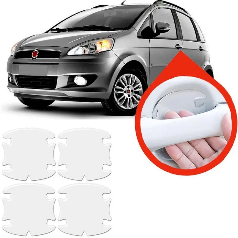 Protetor Maçaneta Silicone Incolor Fiat Idea 2008 A 2016