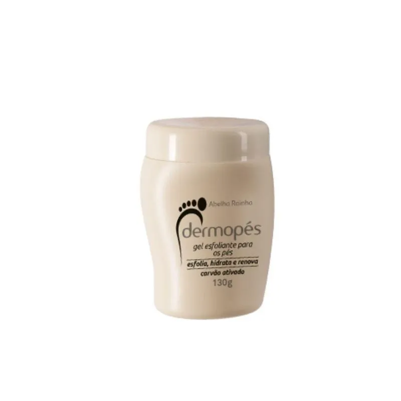 Gel Esfoliante Para Os Pés Carvão Ativado Abelha Rainha 130g