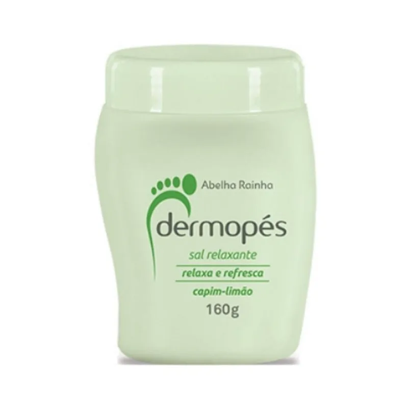 Sal Relaxante Pés Capim Limão Dermopes Abelha Rainha 160g