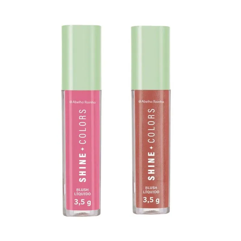 Kit 2 Blush 3 Em 1 Abelha Rainha Shine Colors Diferentes