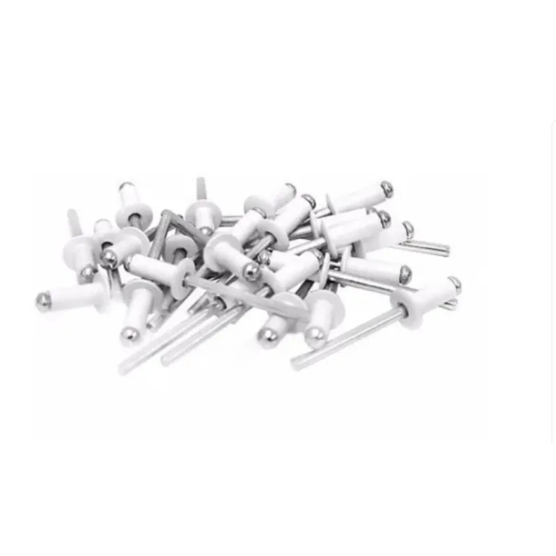 Rebite repuxo 414 - 4,0x14 - aluminio branco - pct C/100 pcs