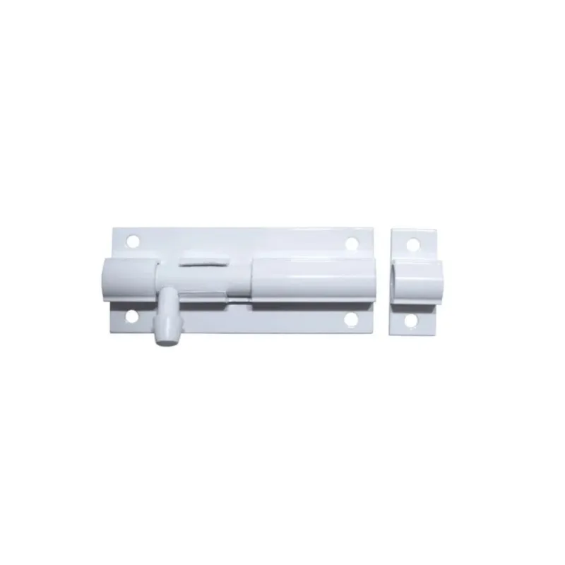 Trinco fecho ferrolho 3 pol 80MM porta portao aluminio branco