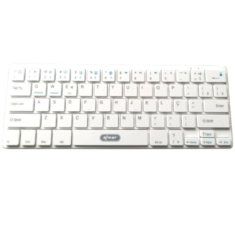 Teclado mini bluetooth celular desktop pc notebook tablet smart TV KP-TE109 branco