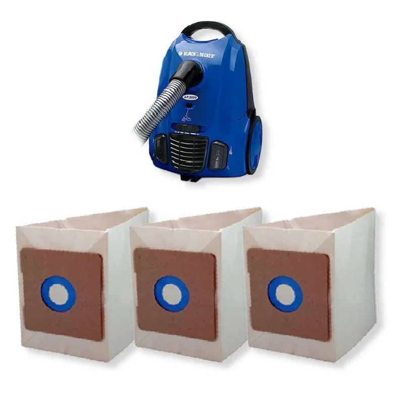3 Saco Descartável Para Aspirador Black E Decker Ap3000