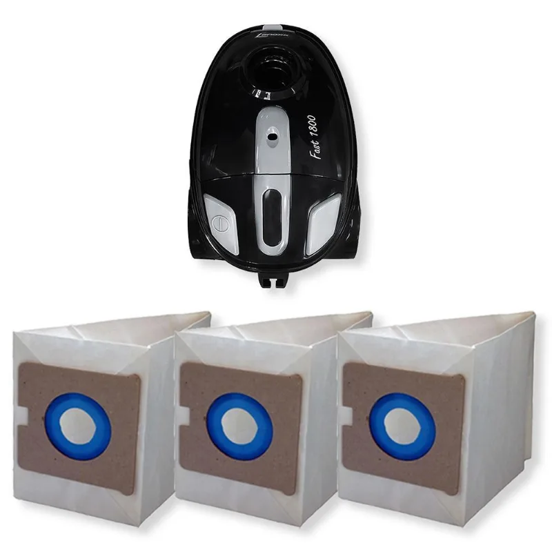 6 Sacos Descartáveis Para Aspirador Lenoxx Fast 1800